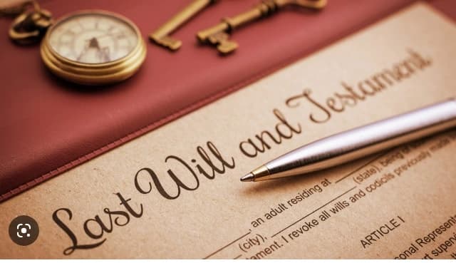 Guide to setting up a will represented as a close up of a last will and testament with a pen on top of the document