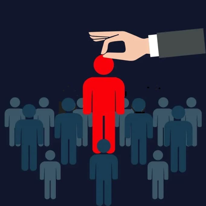 Choosing-a-designated-beneficiary Person standing out in a crowd, representing being named a beneficiary