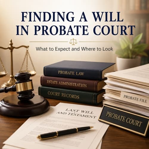 How to Find a Will in Probate Court How to find a will in Probate Court by searching probate records and locating a filed Last Will and Testament.