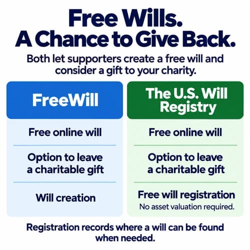 free-wills-comparison-500 FreeWill vs. The Planned Legacy Program comparison for nonprofit planned giving