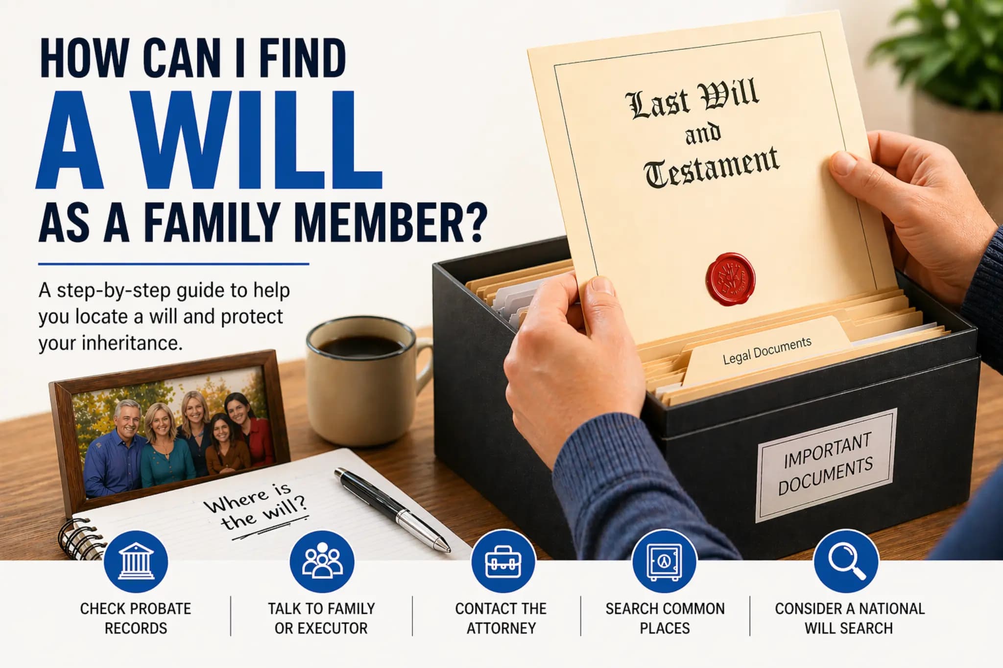 How can a family member find a will guide How to find a will as a family member reviewing important estate documents
