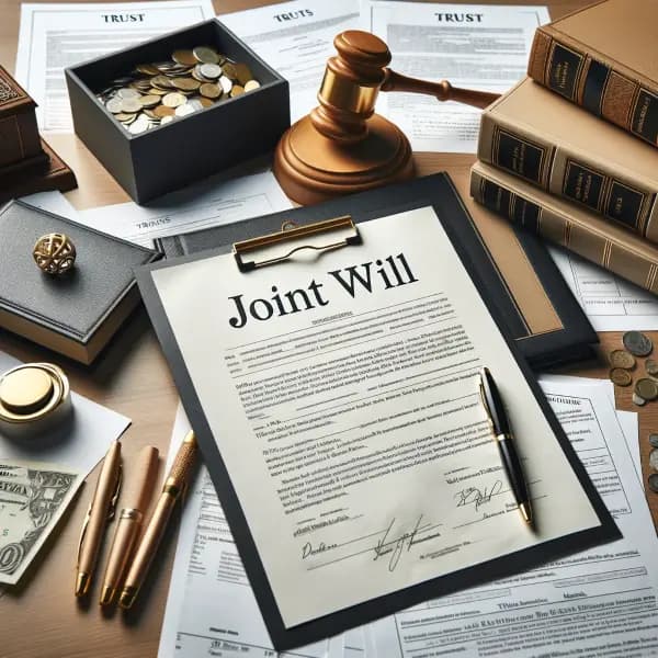Understanding a Joint Will: Essential Guide for Couples Image of a joint will document, illustrating the concept of shared estate planning for couples