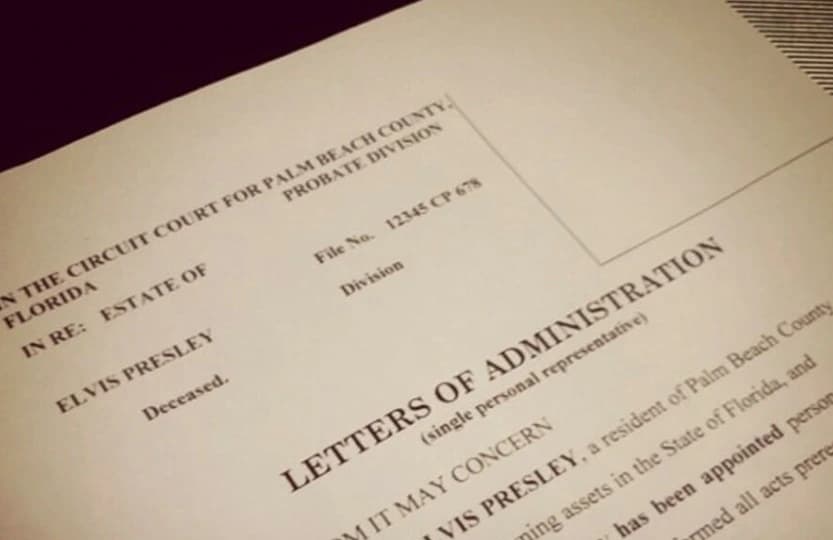 Document titled “Letter of Administration.”