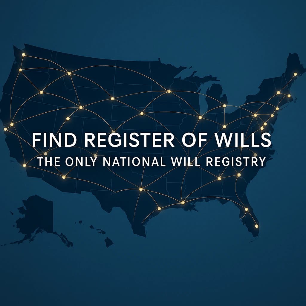Find a Register of Wills – The Only U.S. Will Registry Find a Register of Wills through The U.S. Will Registry, the only national database connecting families, executors, and attorneys across the United States.