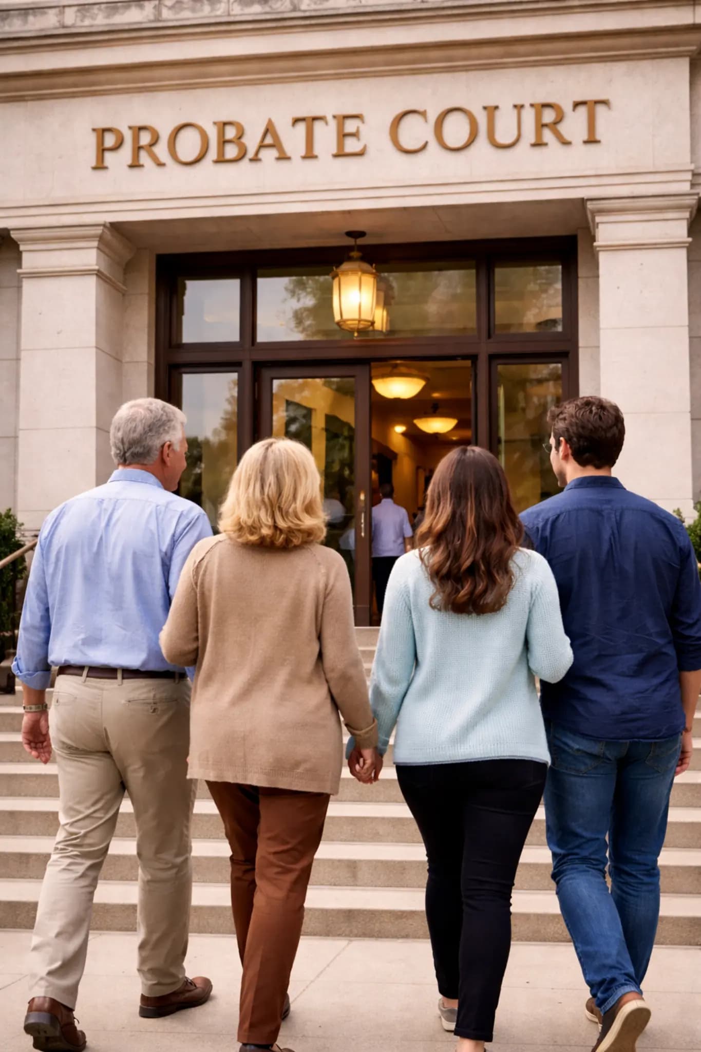 How courts handle a lost will How do courts handle a lost will family entering probate court building together
